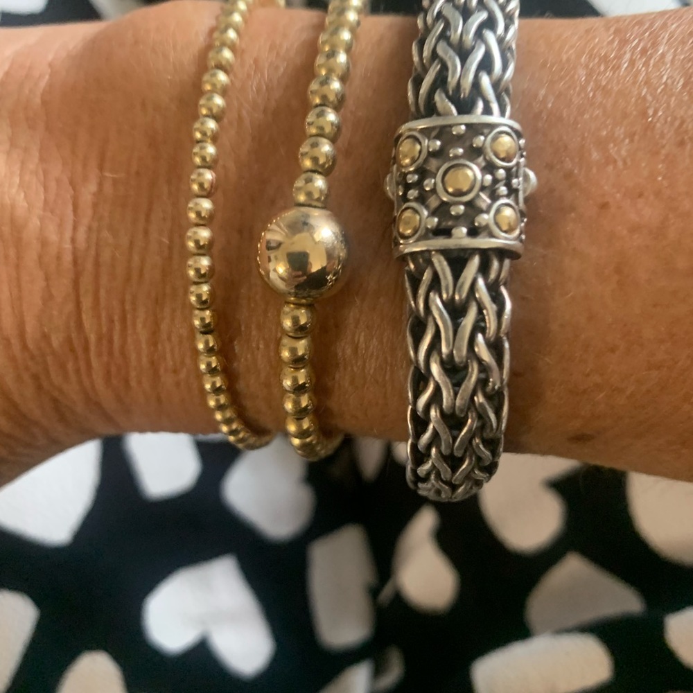 Custom made GOLD bracelet- sold separately 4mm and 4 mm w large gold ball ✨